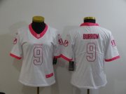 Wholesale Cheap Women's Cincinnati Bengals #9 Joe Burrow White Pink 2016 Color Rush Fashion NFL Nike Limited Jersey