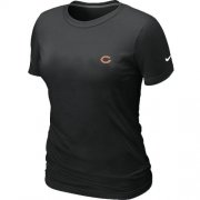 Wholesale Cheap Women's Nike Chicago Bears Chest Embroidered Logo T-Shirt Black
