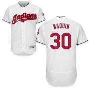 Wholesale Cheap Indians #30 Tyler Naquin White Flexbase Authentic Collection Stitched MLB Jersey