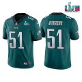 Wholesale Cheap Men's Philadelphia Eagles #51 Cam Jurgens Green Super Bowl LVII Vapor Untouchable Limited Stitched Jersey