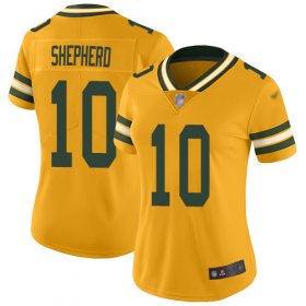 Wholesale Cheap Nike Packers #10 Darrius Shepherd Gold Women\'s Stitched NFL Limited Inverted Legend Jersey