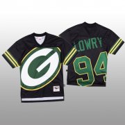Wholesale Cheap NFL Green Bay Packers #94 Dean Lowry Black Men's Mitchell & Nell Big Face Fashion Limited NFL Jersey
