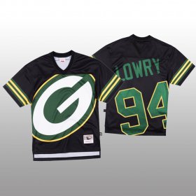 Wholesale Cheap NFL Green Bay Packers #94 Dean Lowry Black Men\'s Mitchell & Nell Big Face Fashion Limited NFL Jersey