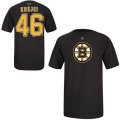 Wholesale Cheap Boston Bruins #46 David Krejci Reebok Name and Number Player T-Shirt Black