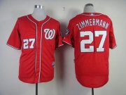 Wholesale Cheap Nationals #27 Jordan Zimmermann Red Cool Base Stitched MLB Jersey