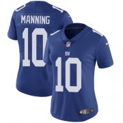 Wholesale Cheap Nike Giants #10 Eli Manning Royal Blue Team Color Women's Stitched NFL Vapor Untouchable Limited Jersey