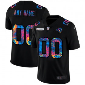 Wholesale Cheap Los Angeles Rams Custom Men\'s Nike Multi-Color Black 2020 NFL Crucial Catch Vapor Untouchable Limited Jersey
