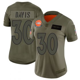 Wholesale Cheap Nike Broncos #30 Terrell Davis Camo Women\'s Stitched NFL Limited 2019 Salute to Service Jersey