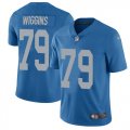 Wholesale Cheap Nike Lions #79 Kenny Wiggins Blue Throwback Youth Stitched NFL Vapor Untouchable Limited Jersey
