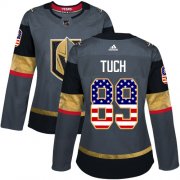 Wholesale Cheap Adidas Golden Knights #89 Alex Tuch Grey Home Authentic USA Flag Women's Stitched NHL Jersey