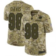 Wholesale Cheap Nike Dolphins #98 Raekwon Davis Camo Men's Stitched NFL Limited 2018 Salute To Service Jersey