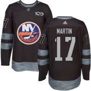 Wholesale Cheap Adidas Islanders #17 Matt Martin Black 1917-2017 100th Anniversary Stitched NHL Jersey