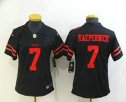Wholesale Cheap Women's San Francisco 49ers #7 Colin Kaepernick Black 2017 Vapor Untouchable Stitched NFL Nike Limited Jersey