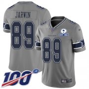 Wholesale Cheap Nike Cowboys #89 Blake Jarwin Gray Men's Stitched With Established In 1960 Patch NFL Limited Inverted Legend 100th Season Jersey