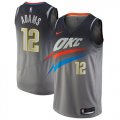 Wholesale Cheap Nike Oklahoma City Thunder #12 Steven Adams Gray NBA Swingman City Edition Jersey