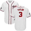 Wholesale Cheap Nationals #3 Michael Taylor White New Cool Base 2019 World Series Champions Stitched MLB Jersey