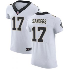 Wholesale Cheap Nike Saints #17 Emmanuel Sanders White Men\'s Stitched NFL New Elite Jersey