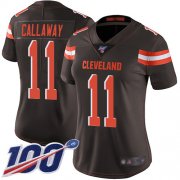 Wholesale Cheap Nike Browns #11 Antonio Callaway Brown Team Color Women's Stitched NFL 100th Season Vapor Limited Jersey