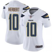 Wholesale Cheap Nike Chargers #10 Justin Herbert White Women's Stitched NFL Vapor Untouchable Limited Jersey