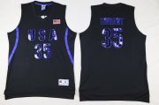 Wholesale Cheap 2016 Olympics Team USA Men's #35 Kevin Durant All Black Soul Swingman Jersey