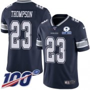 Wholesale Cheap Nike Cowboys #23 Darian Thompson Navy Blue Team Color Men's Stitched With Established In 1960 Patch NFL 100th Season Vapor Untouchable Limited Jersey