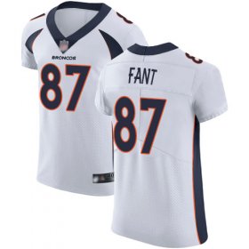 Wholesale Cheap Nike Broncos #87 Noah Fant White Men\'s Stitched NFL Vapor Untouchable Elite Jersey