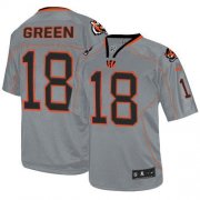 Wholesale Cheap Nike Bengals #18 A.J. Green Lights Out Grey Men's Stitched NFL Elite Jersey