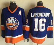 Wholesale Cheap Islanders #16 Pat LaFontaine Baby Blue CCM Throwback Stitched NHL Jersey