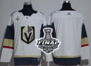 Wholesale Cheap Adidas Golden Knights Blank White Road Authentic 2018 Stanley Cup Final Women's Stitched NHL Jersey