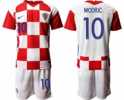 Wholesale Cheap Men 2021 European Cup Croatia white home 10 Soccer Jerseys
