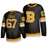 Wholesale Cheap Adidas Boston Bruins #67 Jakub Zboril Black 2019-20 Authentic Third Stitched NHL Jersey