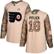 Wholesale Cheap Adidas Flyers #18 Tyler Pitlick Camo Authentic 2017 Veterans Day Stitched NHL Jersey