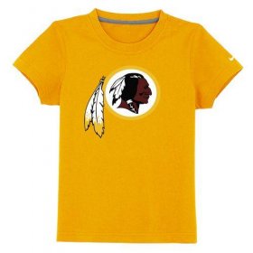 Wholesale Cheap Washington Redskins Logo Youth T-Shirt Yellow