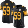 Wholesale Cheap Nike Steelers #59 Jack Ham Black Men's Stitched NFL Limited Rush Jersey