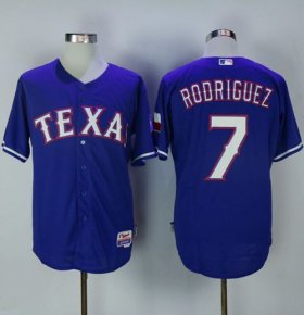 Wholesale Cheap Rangers #7 Ivan Rodriguez Blue Cool Base Stitched MLB Jersey