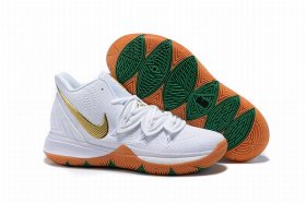 Wholesale Cheap Nike Kyire 5 White Green Godl-logo
