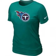 Wholesale Cheap Women's Nike Tennessee Titans Logo NFL T-Shirt Light Green