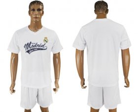 Wholesale Cheap Real Madrid Blank White Soccer Club T-Shirt_1