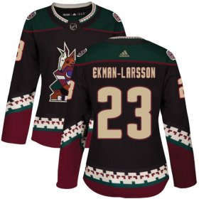 Wholesale Cheap Adidas Coyotes #23 Oliver Ekman-Larsson Black Alternate Authentic Women\'s Stitched NHL Jersey