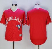 Wholesale Cheap Blue Jays Blank Red New Cool Base 40th Anniversary Stitched MLB Jersey