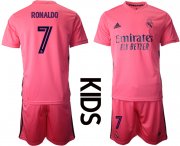 Wholesale Cheap Youth 2020-2021 club Real Madrid away 7 pink Soccer Jerseys1