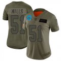 Wholesale Cheap Nike Panthers #51 Sam Mills Camo Women's Stitched NFL Limited 2019 Salute to Service Jersey
