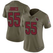 Wholesale Cheap Nike Cardinals #55 Chandler Jones Olive Women's Stitched NFL Limited 2017 Salute to Service Jersey