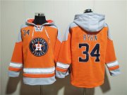 Wholesale Cheap Men's Houston Astros #34 Nolan Ryan Orange Ageless Must-Have Lace-Up Pullover Hoodie