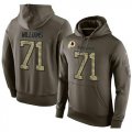 Wholesale Cheap NFL Men's Nike Washington Redskins #71 Trent Williams Stitched Green Olive Salute To Service KO Performance Hoodie