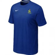 Wholesale Cheap Nike France 2014 World Small Logo Soccer T-Shirt Blue