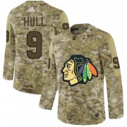 Wholesale Cheap Adidas Blackhawks #9 Bobby Hull Camo Authentic Stitched NHL Jersey