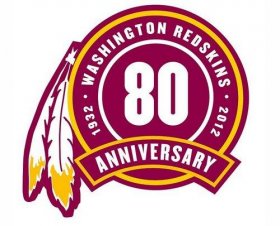 Wholesale Cheap Stitched Washington Redskins 80th Seasons Jersey Patch