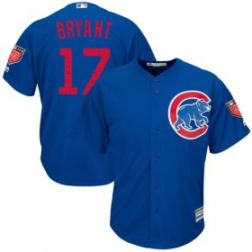 Wholesale Cheap Cubs #17 Kris Bryant Blue 2018 Spring Training Cool Base Stitched MLB Jersey