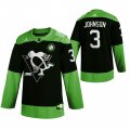 Wholesale Cheap Pittsburgh Penguins #3 Jack Johnson Men's Adidas Green Hockey Fight nCoV Limited NHL Jersey